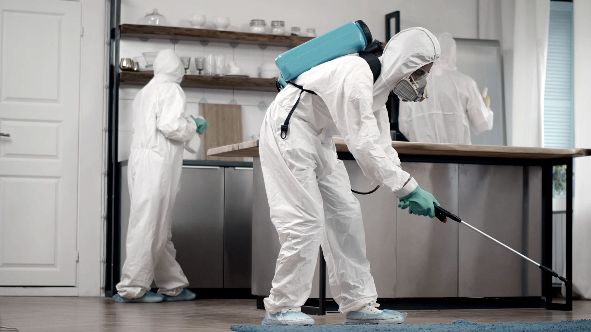 Equipo de FumyAxiona realizando un servicio de fumigación Equipo de FumyAxiona realizando un servicio de fumigación